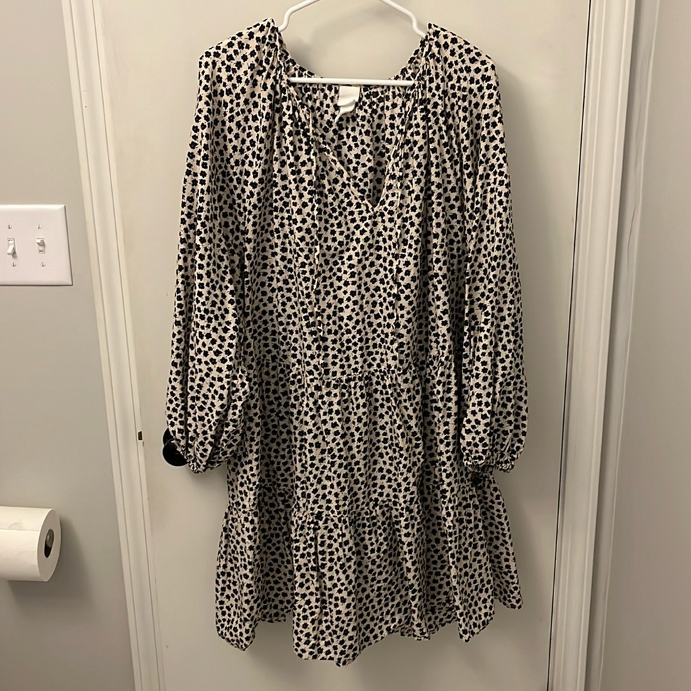 H&M floral tiered dress